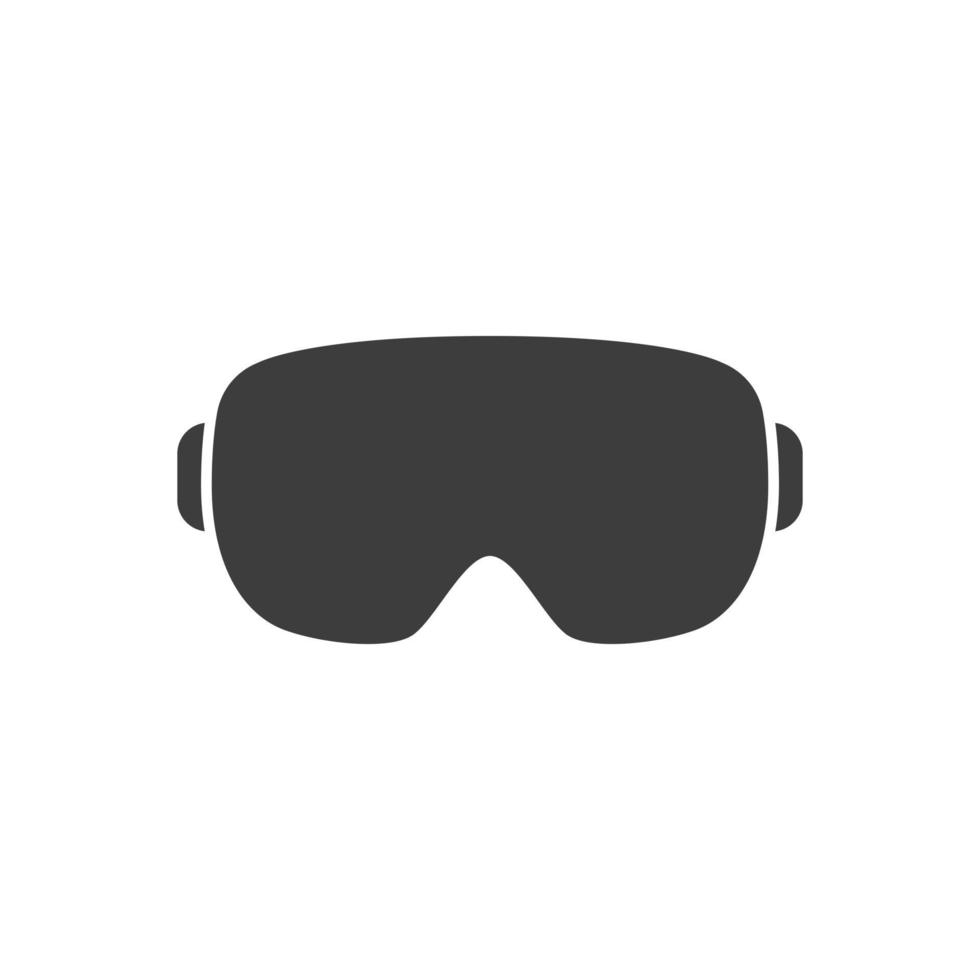 casco de realidad virtual. icono plano de gafas vr. Dispositivo de gafas vr para juegos de computadora. vector