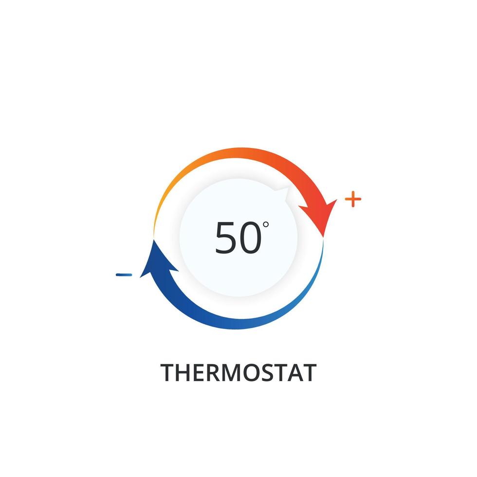 Thermostat icon. Climate control regulator. Temperature controller. Vector illustration