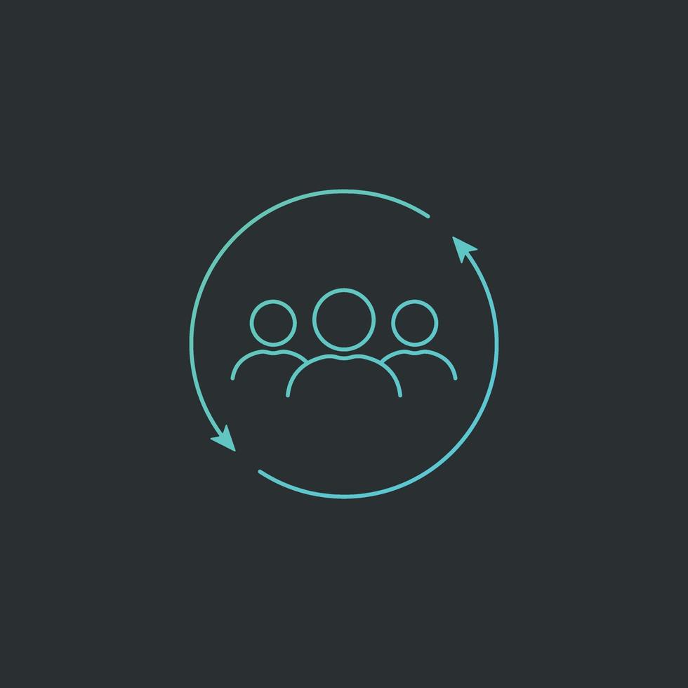 Customer retention line icon. Attract clients, customer support and service. Customer service and care concept. Vector