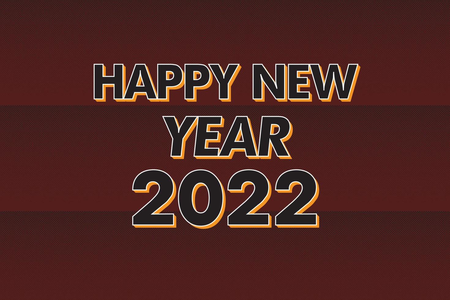 feliz año nuevo 2022 efecto de texto editable vector gratis