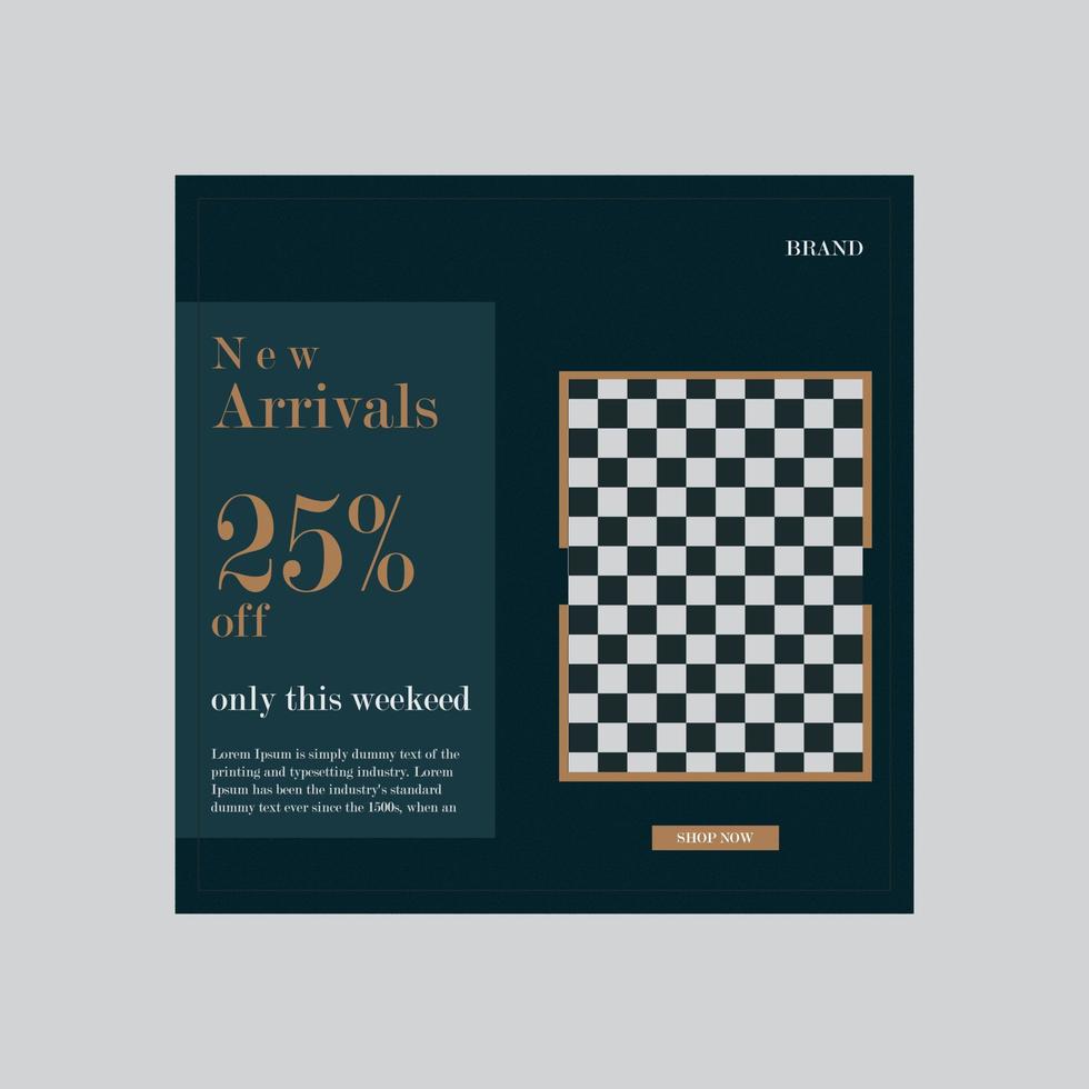 social media template banner fashion sale promotion. fully editable square post frame puzzle organic sale poster pro vector