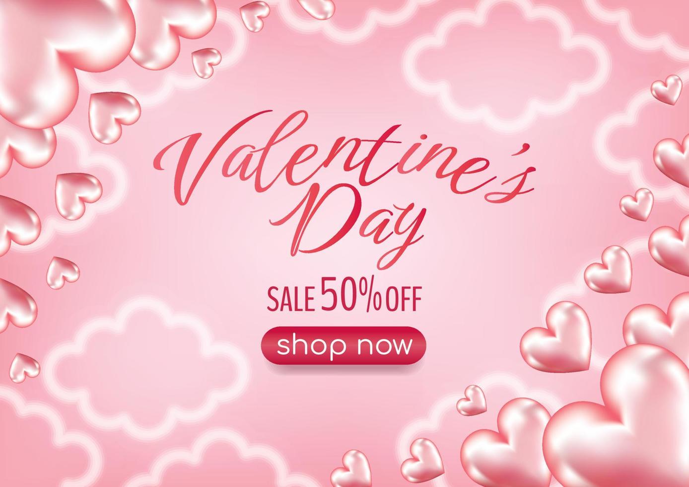product display happy valentine's day banner design for website vector