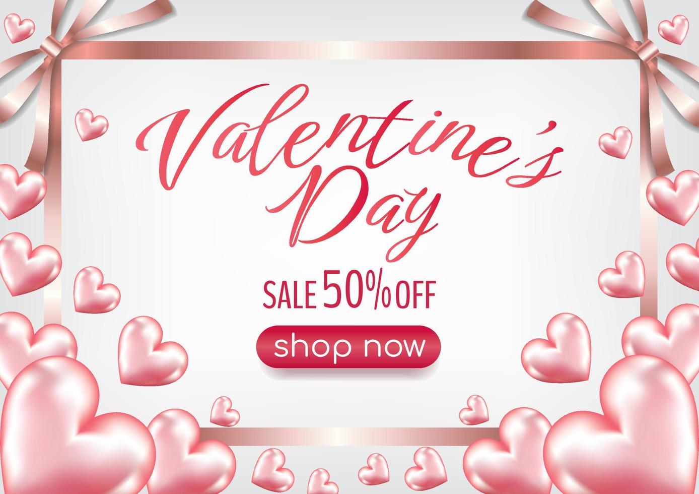 valentine's day hard sale promotion pink for website vector