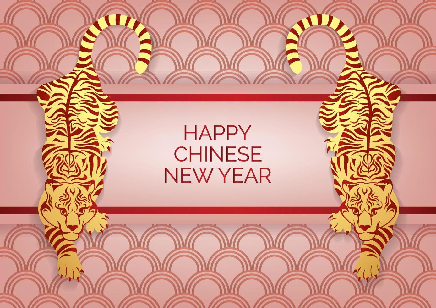 tiger year 2022 art work  website pink background vector