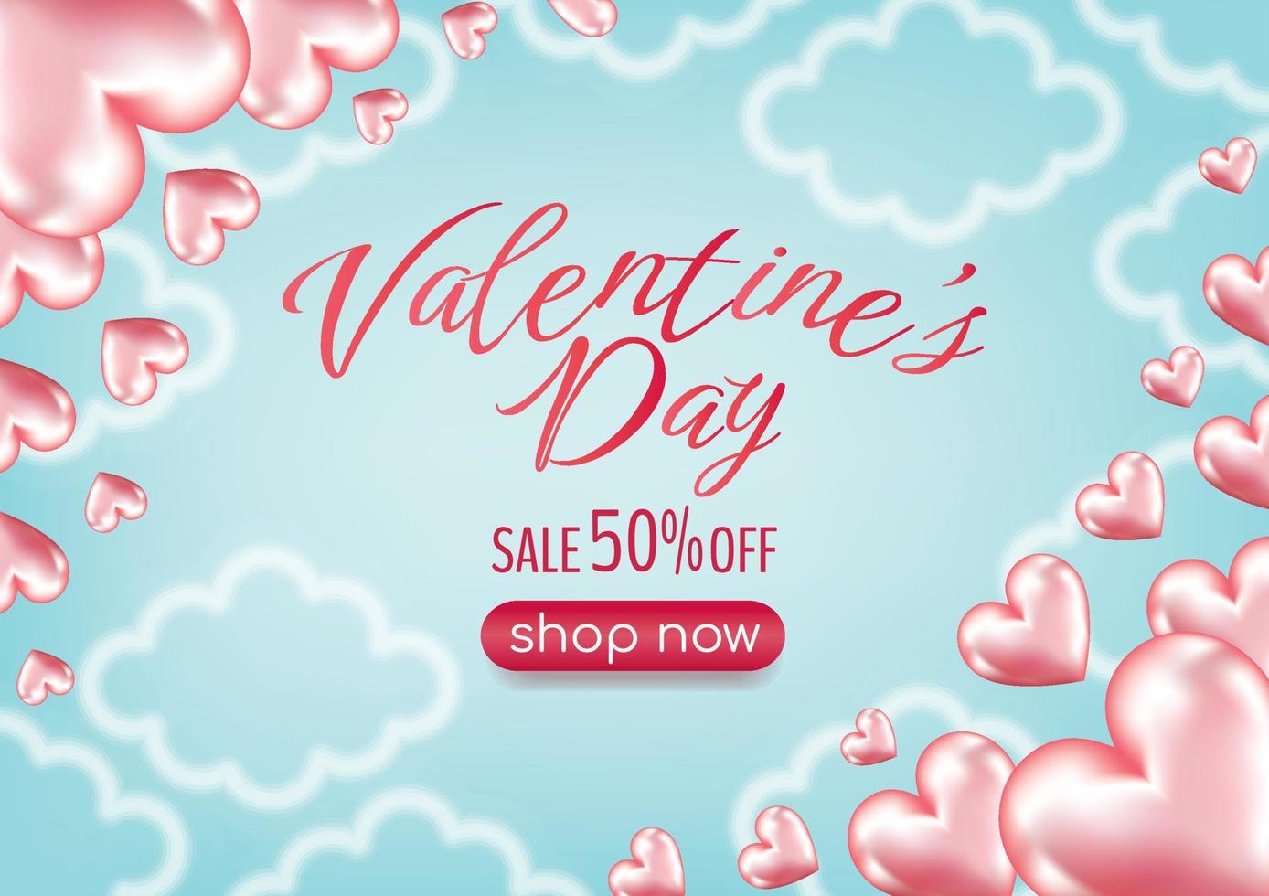 product display valentine's day banner design for website vector