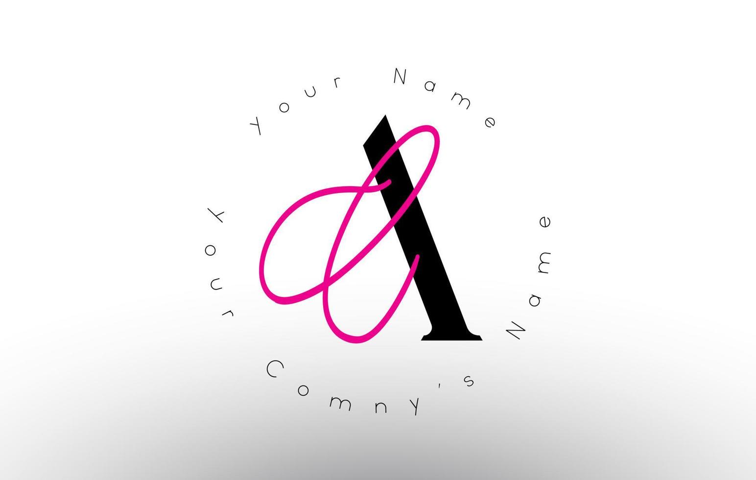 AC A C Letters signature vector logo. Simple AC Icon with Circular Name Pattern.