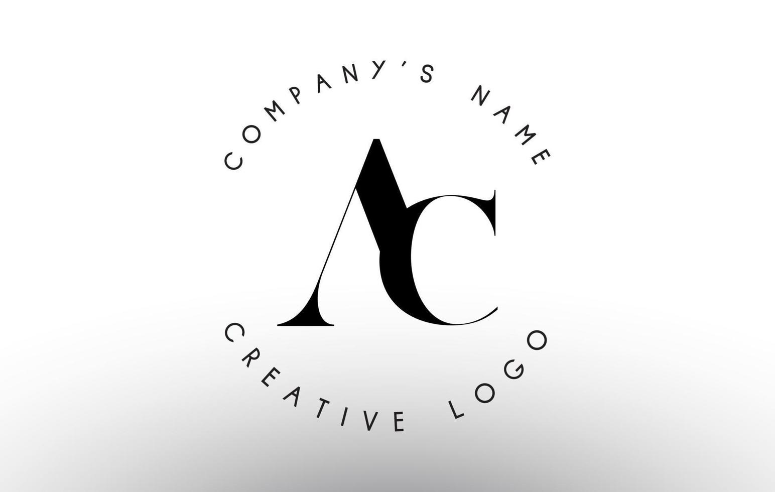 Letters AC A C Logo with a minimalist design. Simple AC Icon with Circular Name Pattern. vector