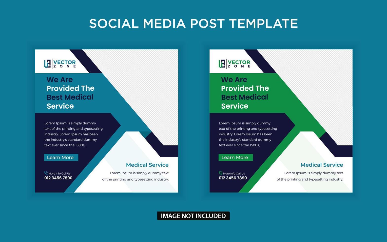 Best medical services social media post template vector