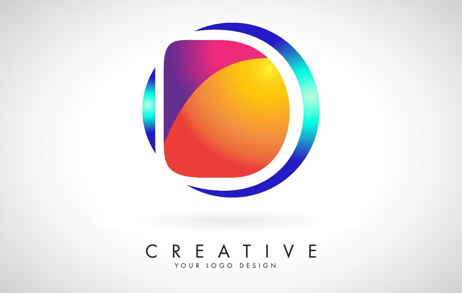 Diseño de logotipo letra d creativa azul y rosa con puntos. entretenimiento corporativo amigable, medios, tecnología, diseño de vectores de negocios digitales con gotas.