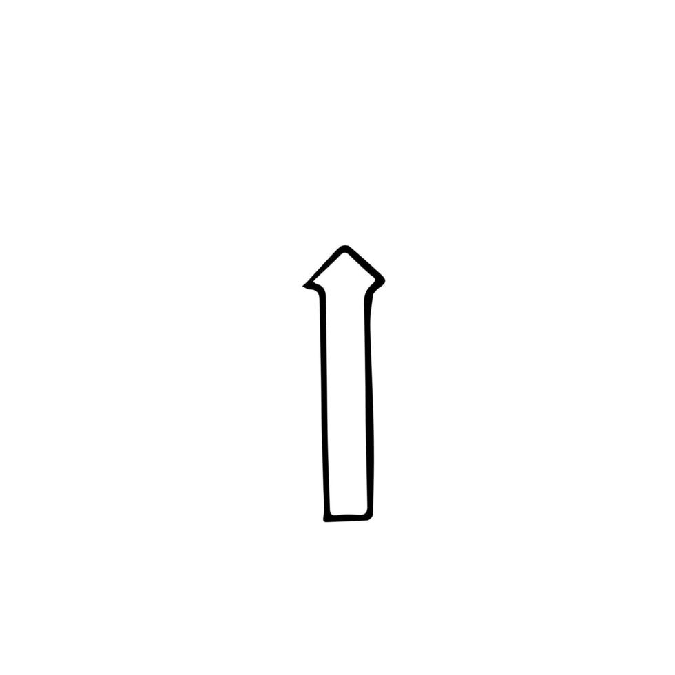 up arrow hand drawn in doodle style. business, graphs, statistics, analysis, growth, success icon element infographics vector
