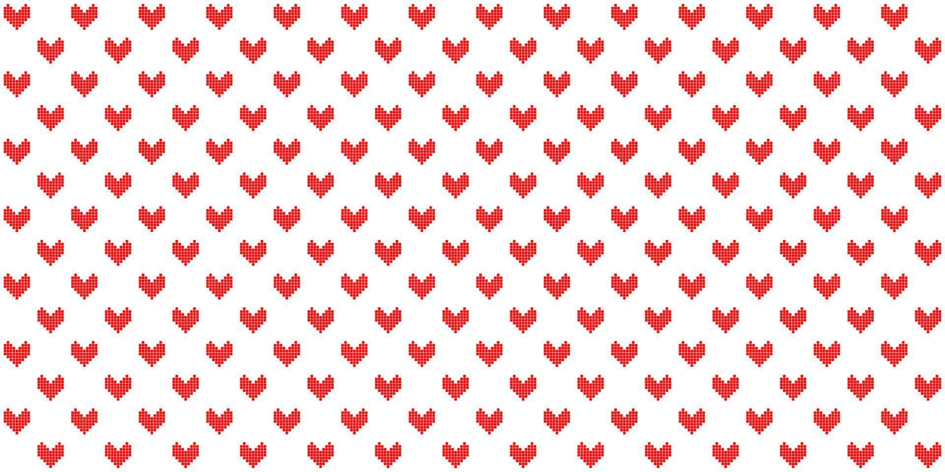 Heart Shape Background Pixel Style Seamless Pattern Vector Illustration Vector Art At Vecteezy