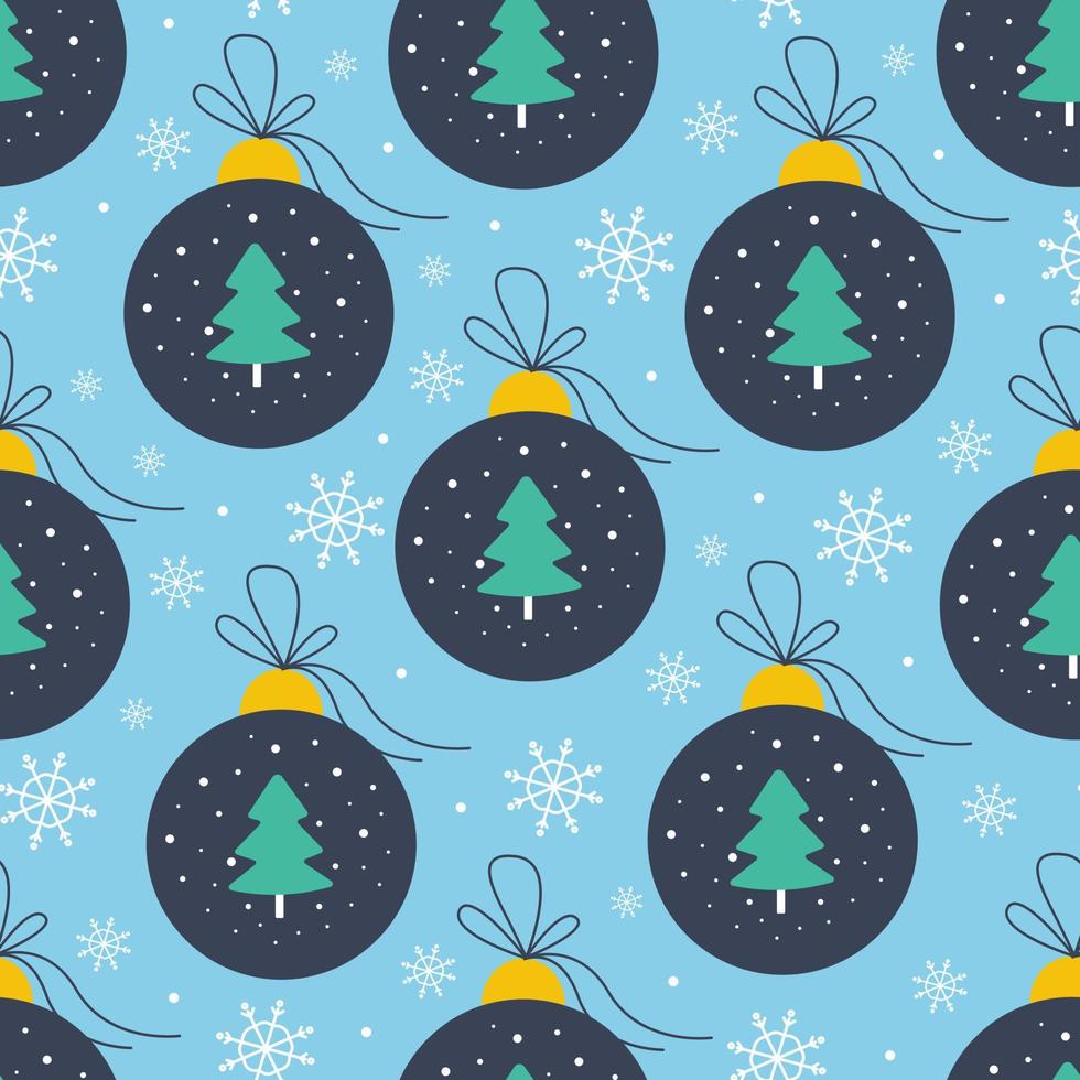 Christmas decorations seamless pattern. Vector print.