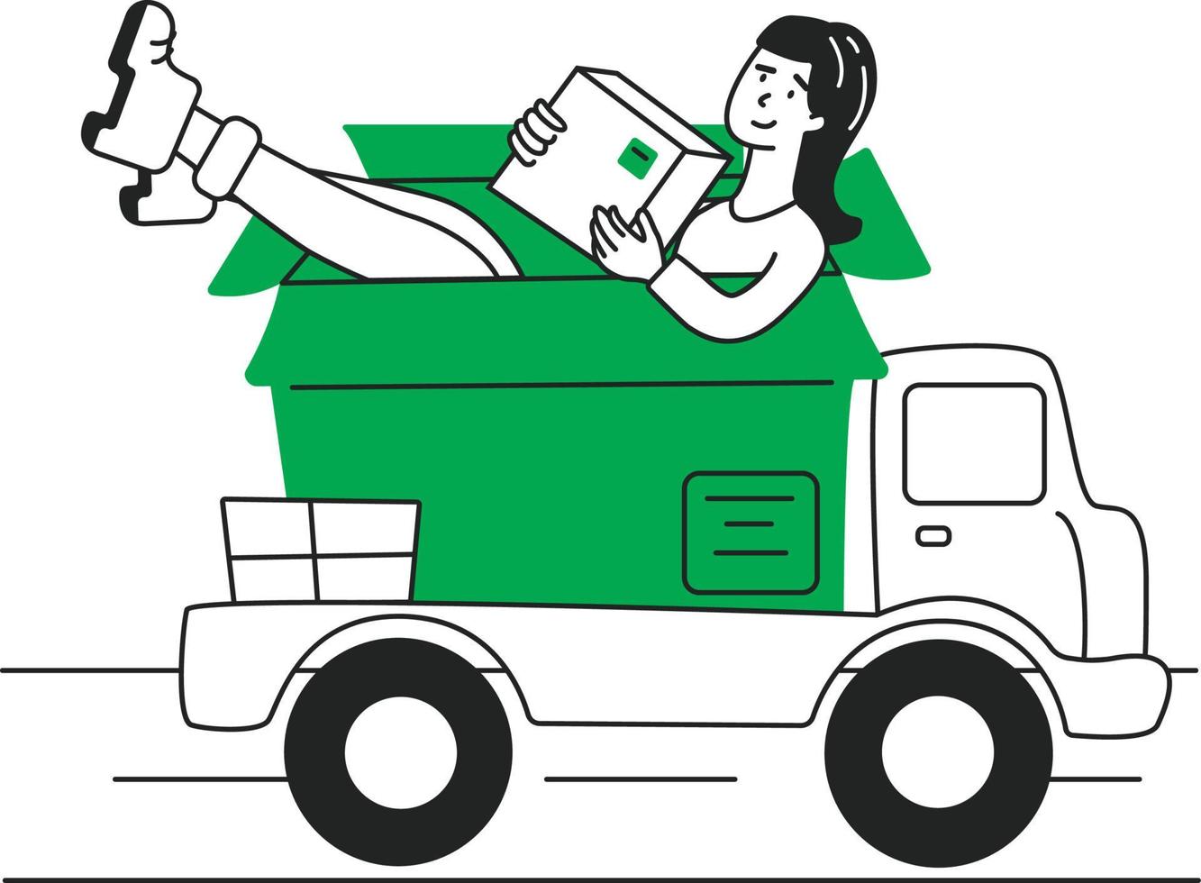 Delivery service for goods vector