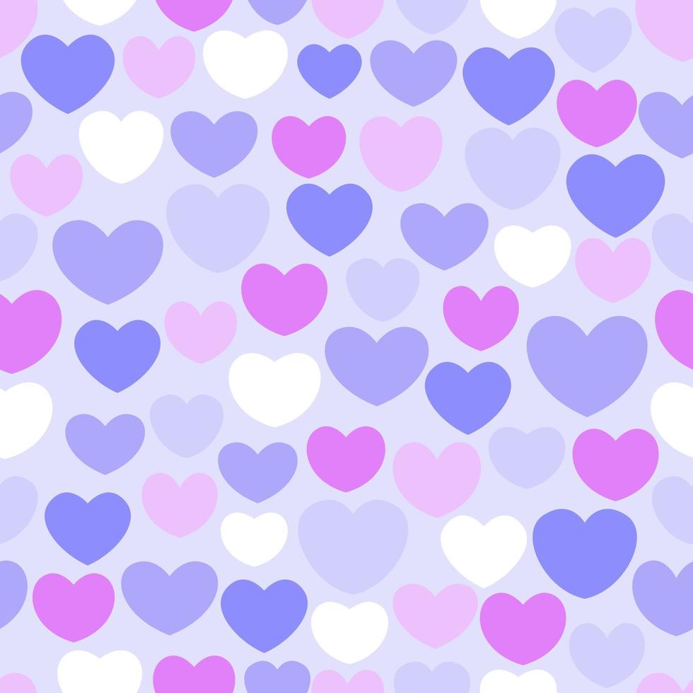 Seamless pattern for Valentine's Day Sale with heart shapes in trendy colors. Flat vector illustration.