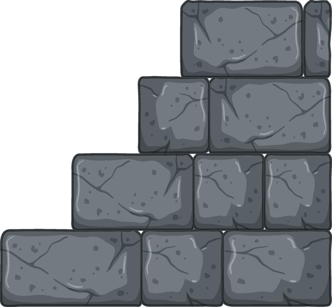 Stone tiles texture in cartoon style vector