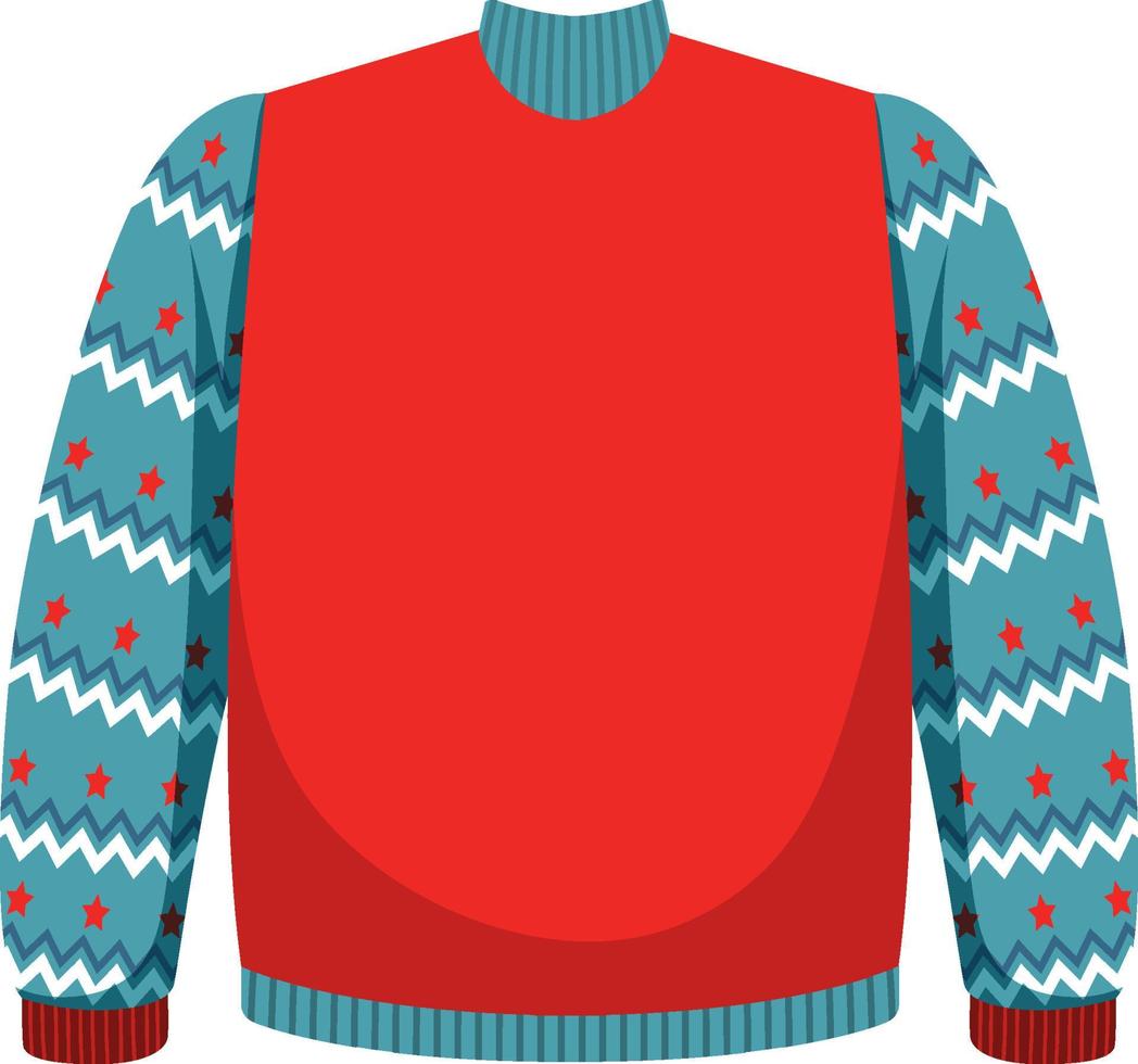 Christmas sweater in cartoon style isolated vector