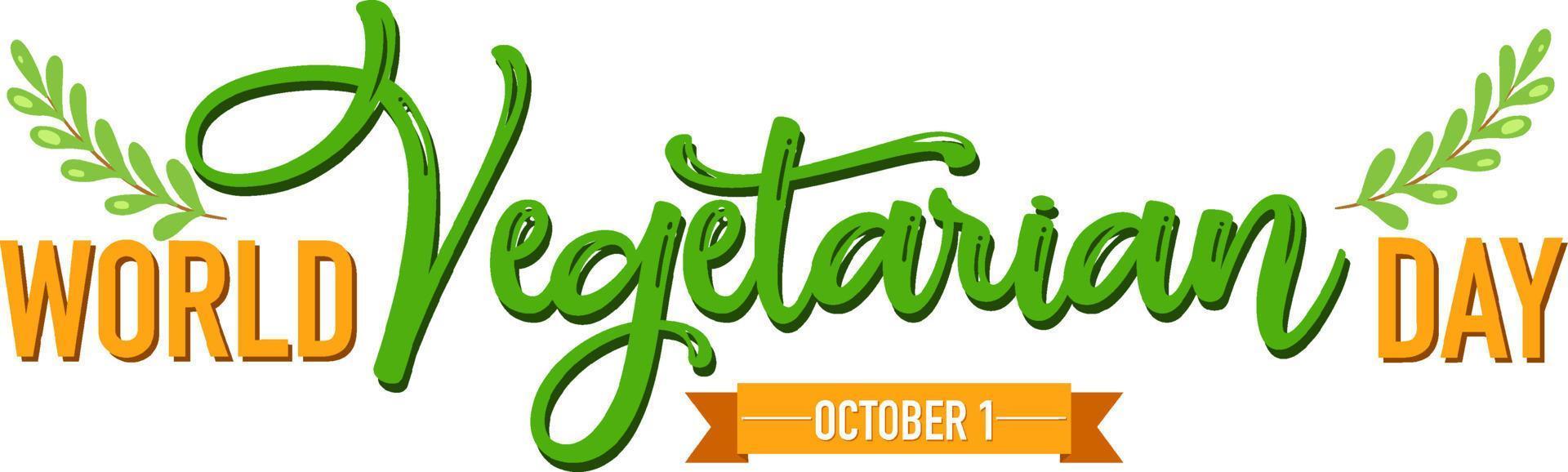 World Vegetarian Day logo vector