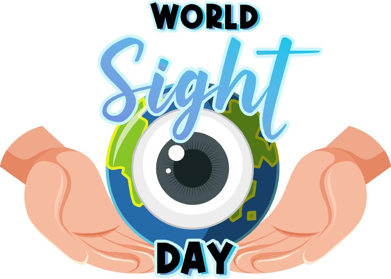 World sight day concept background vector