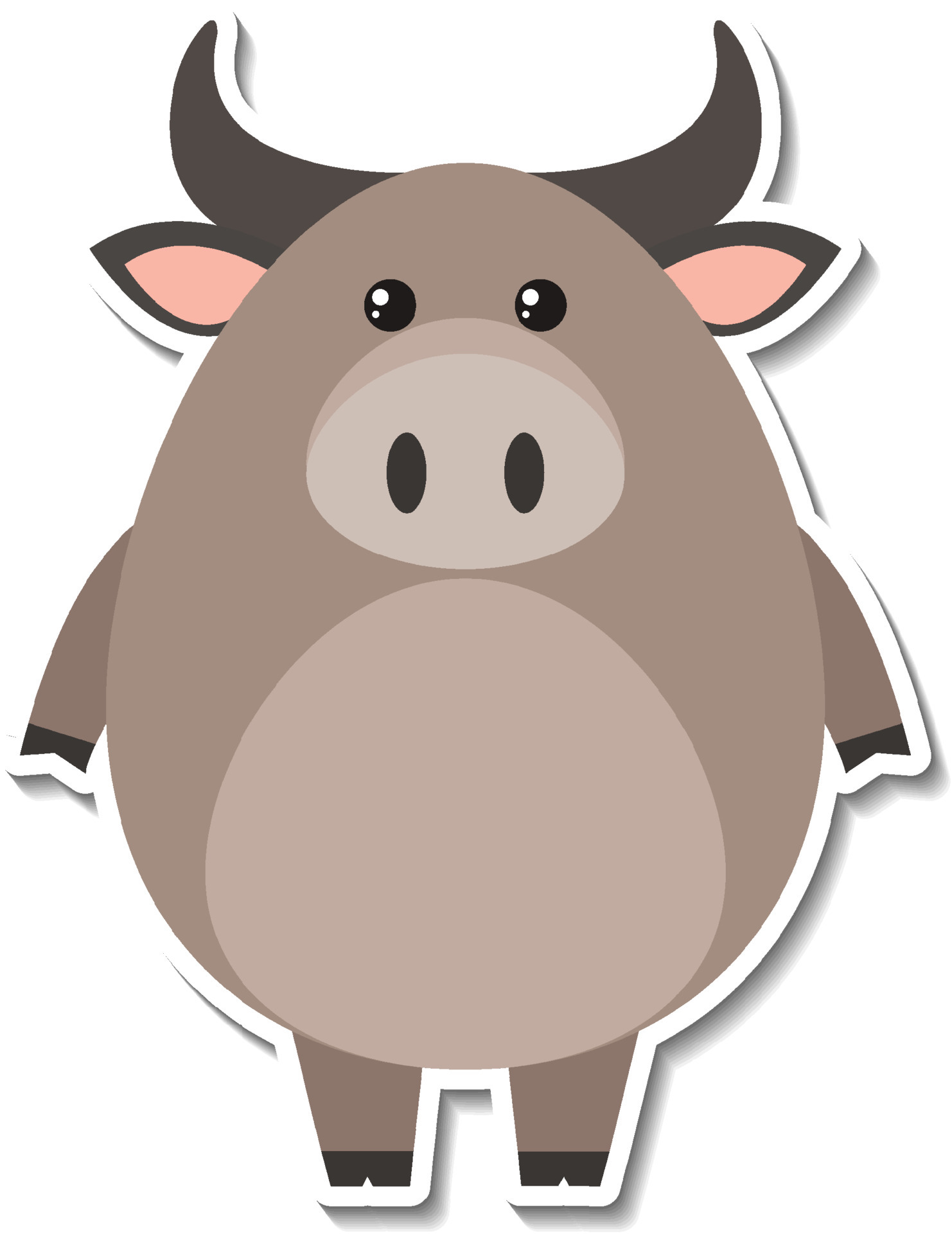 Chubby buffalo animal cartoon sticker 4934402 Vector Art at Vecteezy Chubby buffalo animal cartoon sticker 4934402 Vector Art at Vecteezy