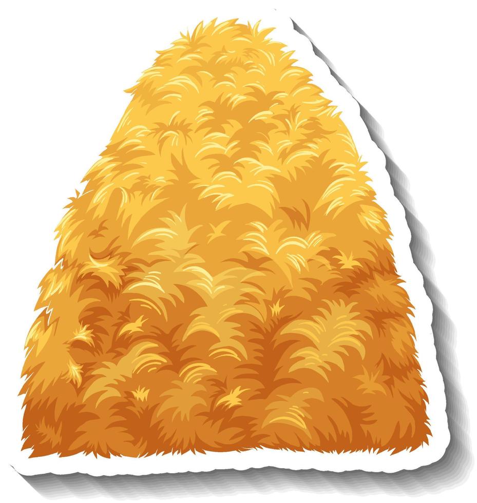 A stack of hay on white background vector