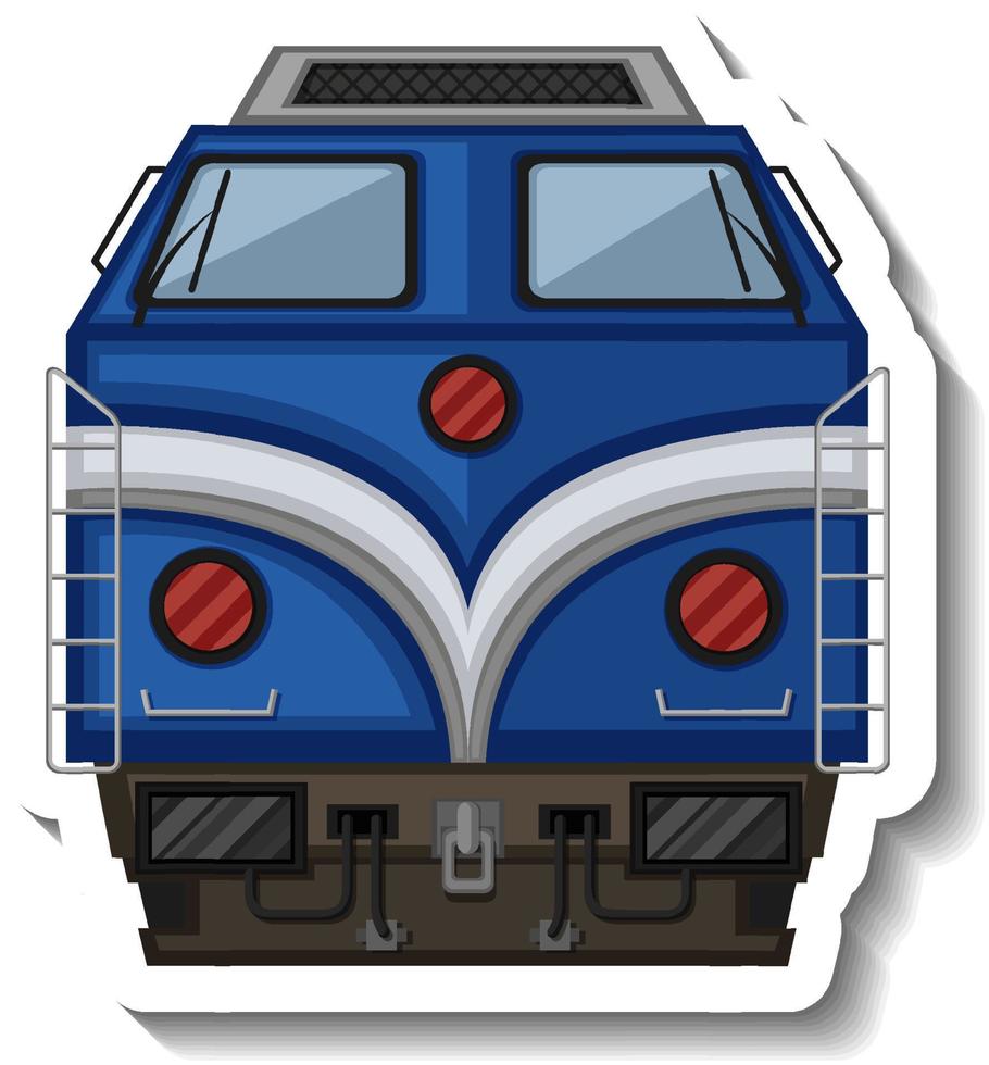 Front of diesel locomotive in cartoon style vector