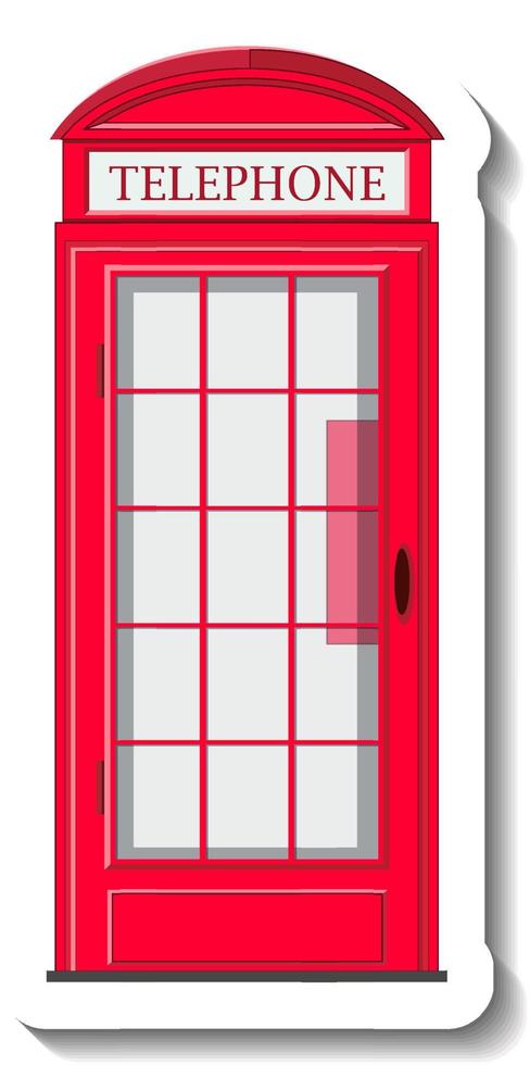 Telephone box in cartoon style vector