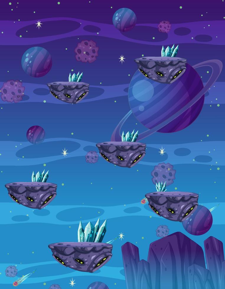 A Game Template Galaxy Space Scene vector