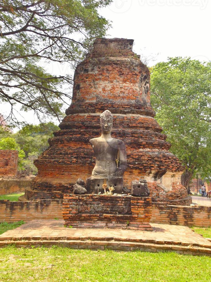 templo de wat phra sri sanphet el templo sagrado es el templo más sagrado del gran palacio en la antigua capital de tailandia ayutthaya. foto