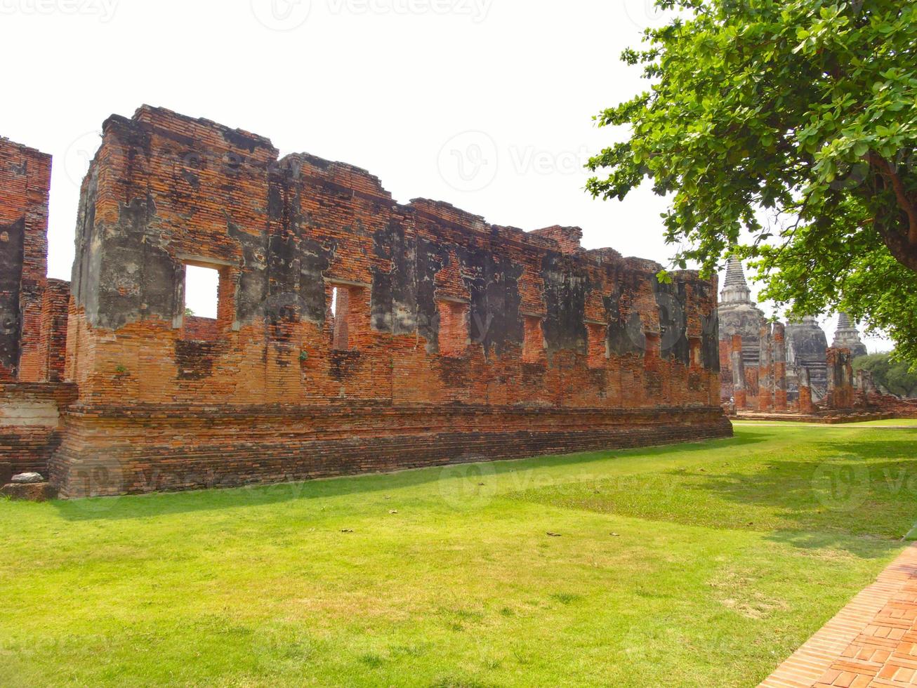 templo de wat phra sri sanphet el templo sagrado es el templo más sagrado del gran palacio en la antigua capital de tailandia ayutthaya. foto