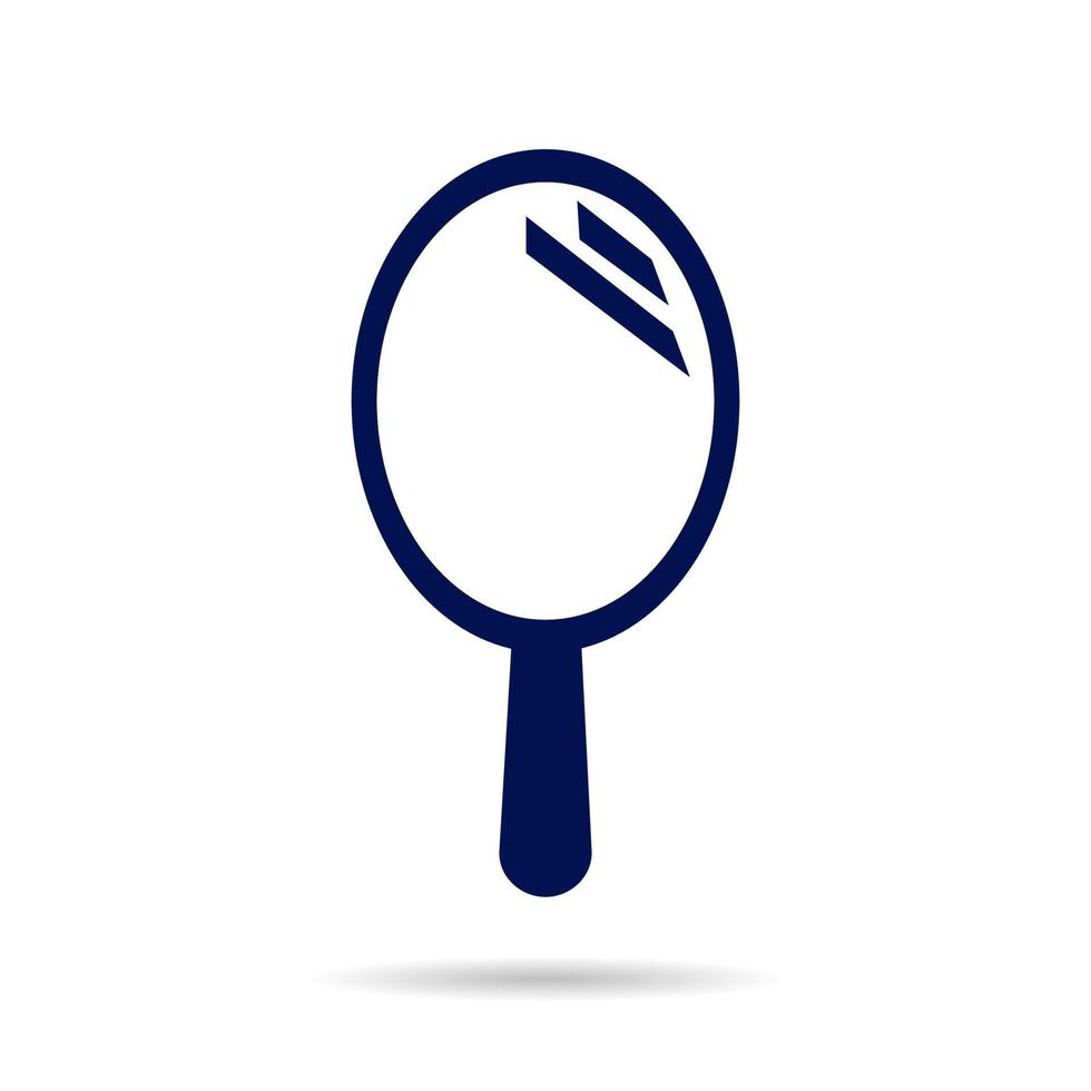 Oval mirror icon. flat icon vector mirror. eps10