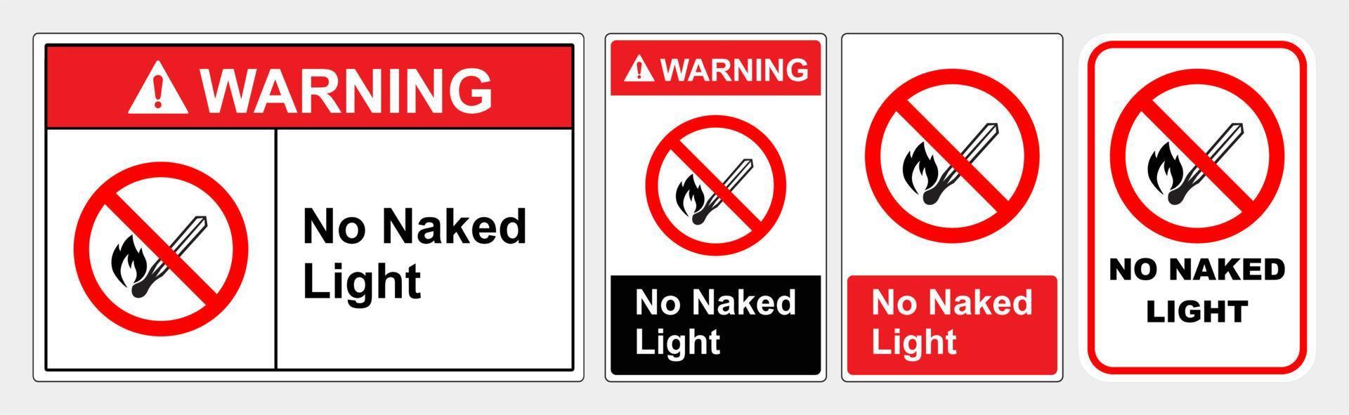 No naked light. safety sign. vector eps10