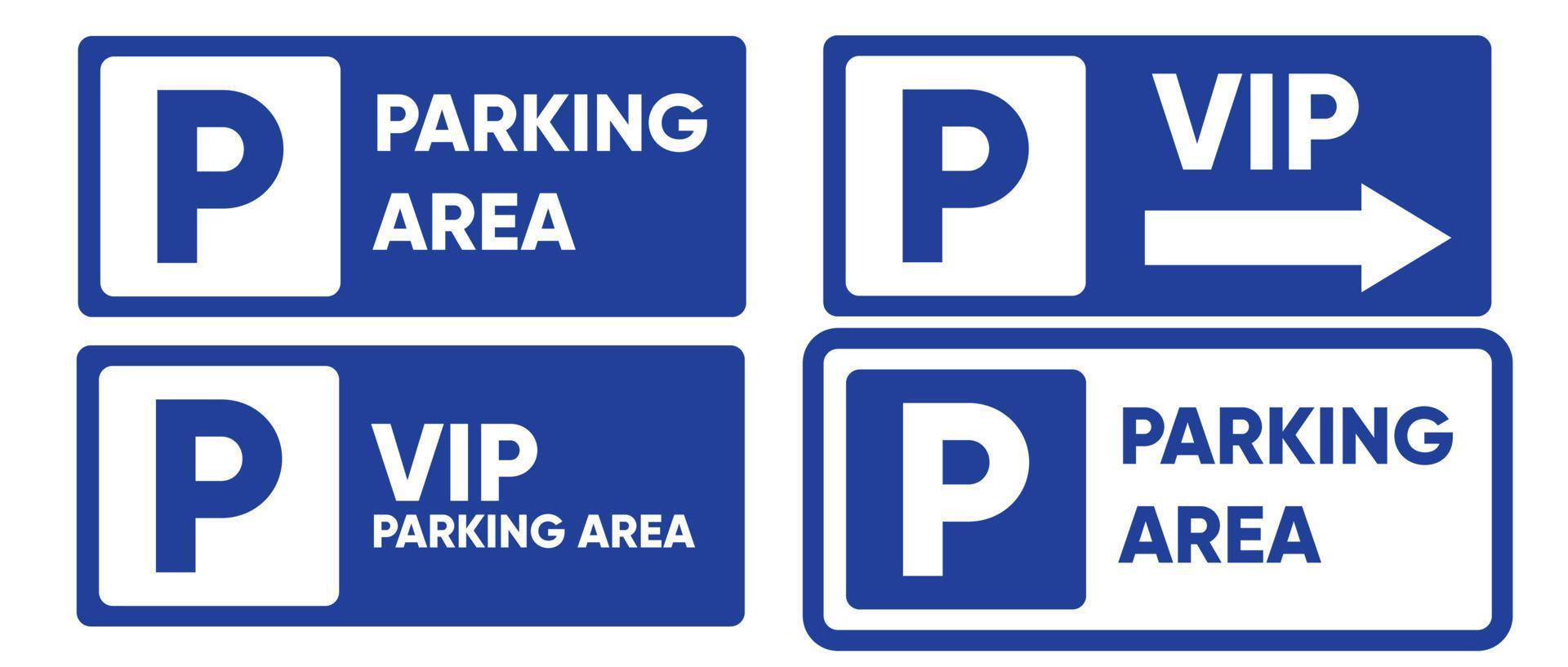 safety sign parking area, parking vip. vector