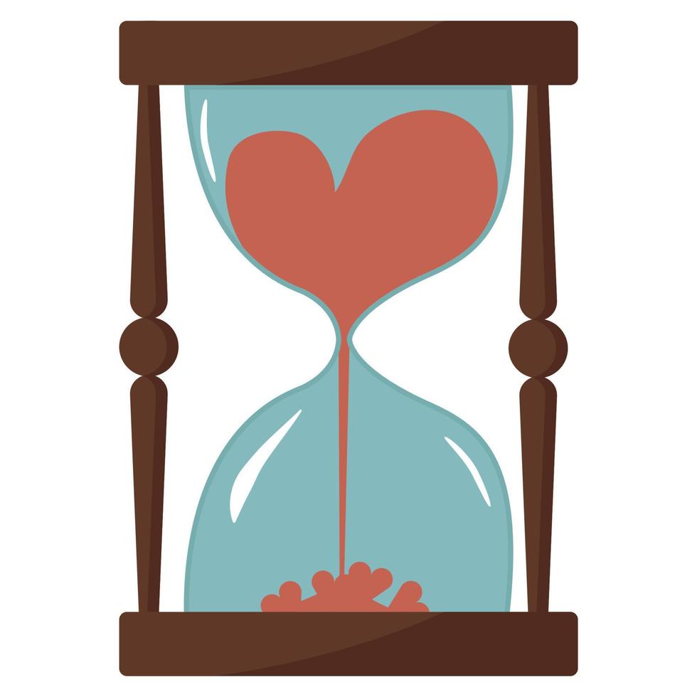 icono de reloj de arena sobre fondo blanco vector