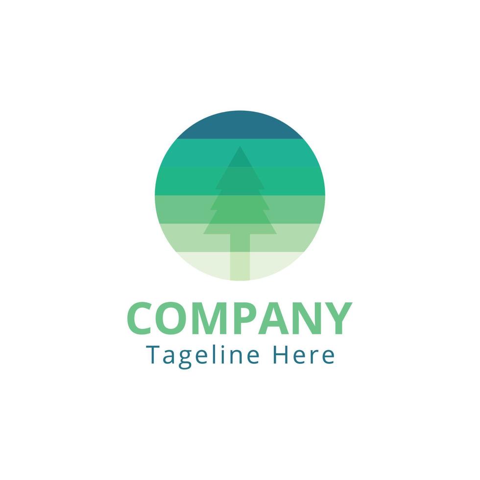 Pine Tree Logo Icon Design Template Vector Illustration