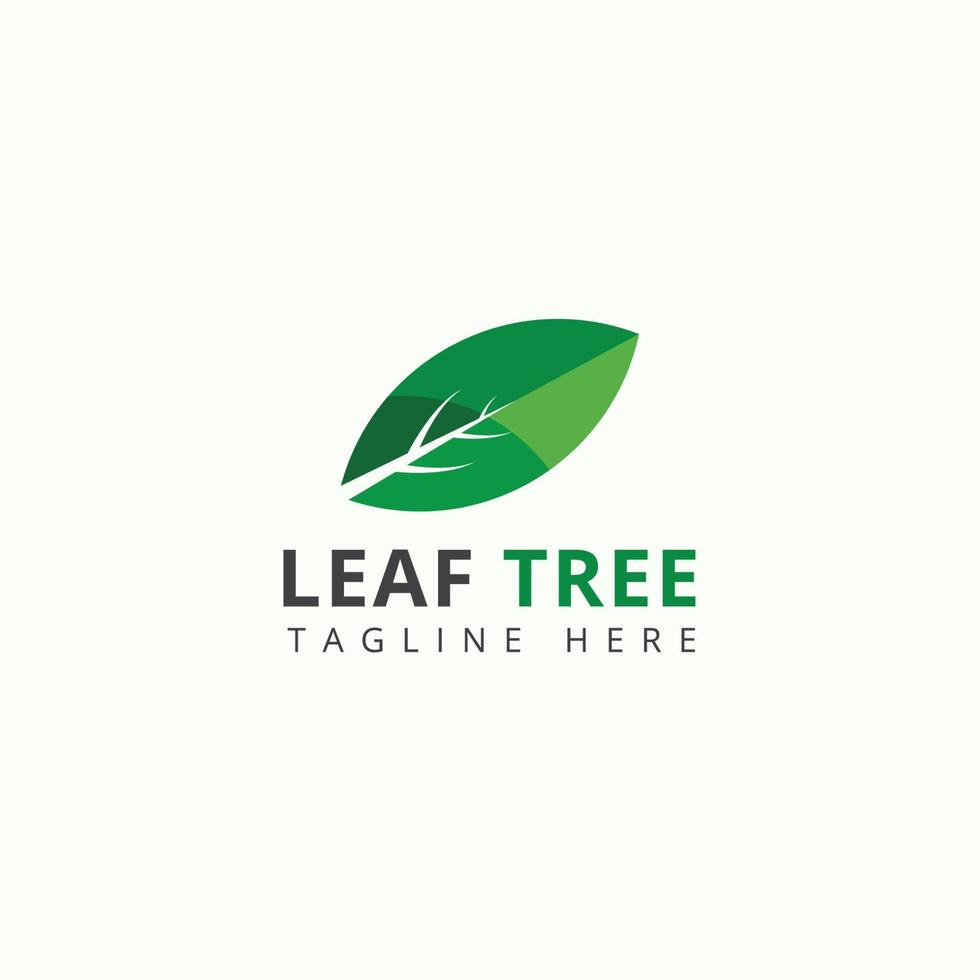 Tree Logo abstract design vector template Negative space style.