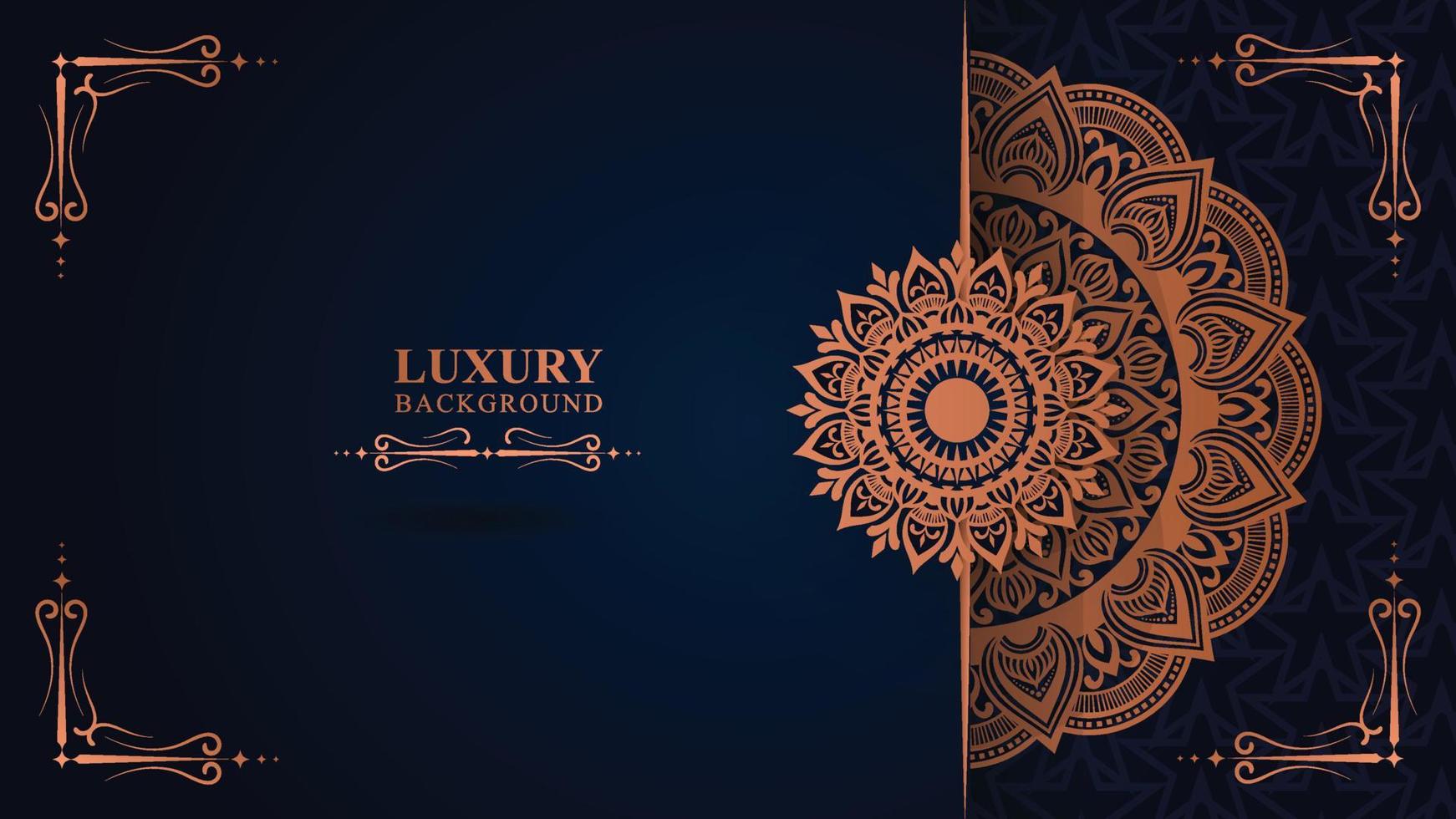 Luxury mandala background with golden arabesque pattern arabic islamic east style .decorative mandala for print, book cover, banner design, business card greeting card, and poster design vector