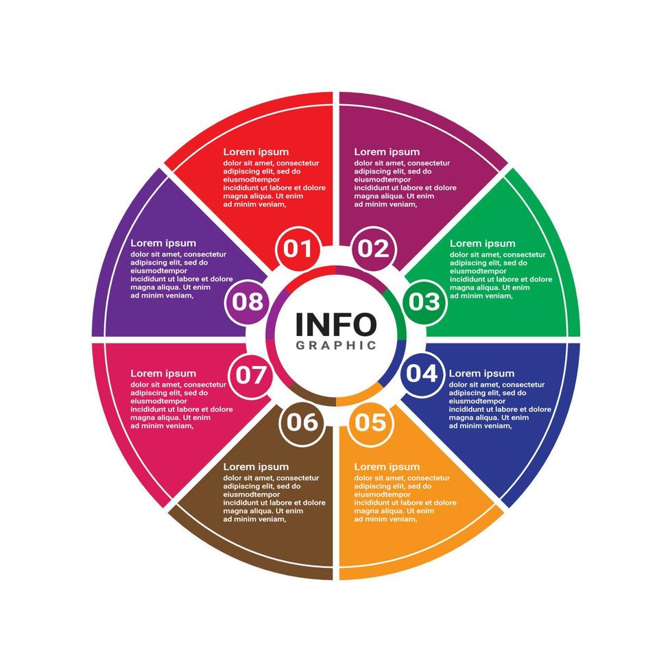 elemento abstracto gráfico, visualización de datos comerciales. gráficos de proceso. un diagrama con pasos, opciones, secciones o procesos. plantilla de negocio de vector para presentaciones