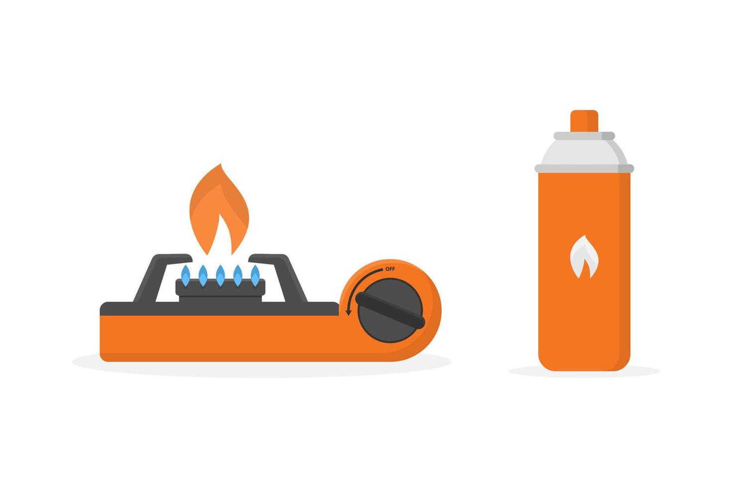 Portable stove flat design illustration vector