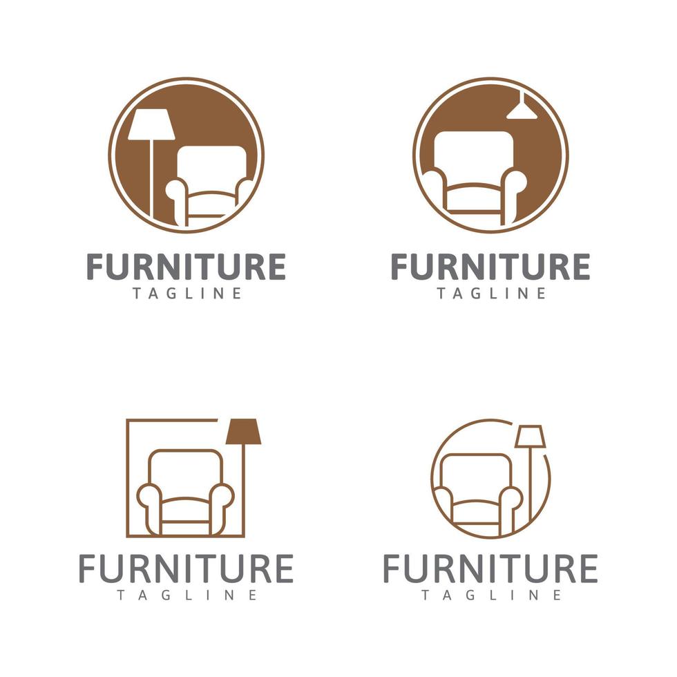 vector logo de muebles de colección