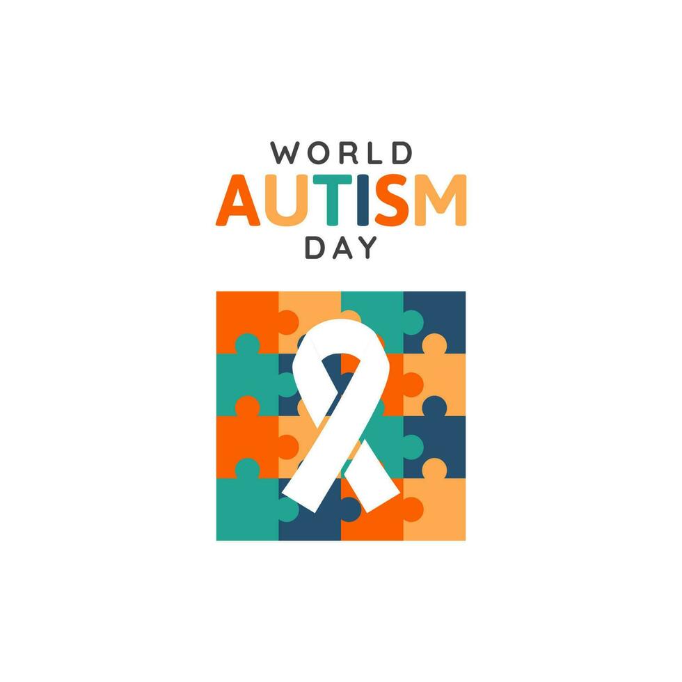 World autism day illustration vector