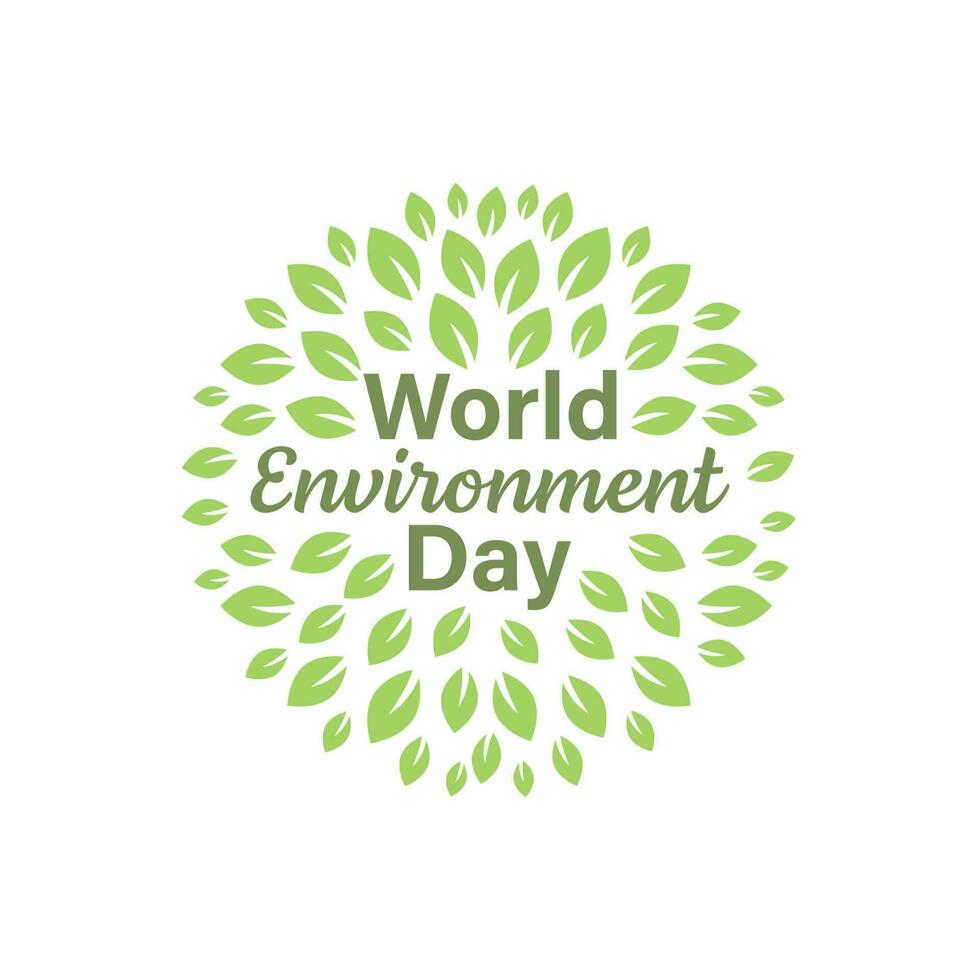 World environment day lettering vector