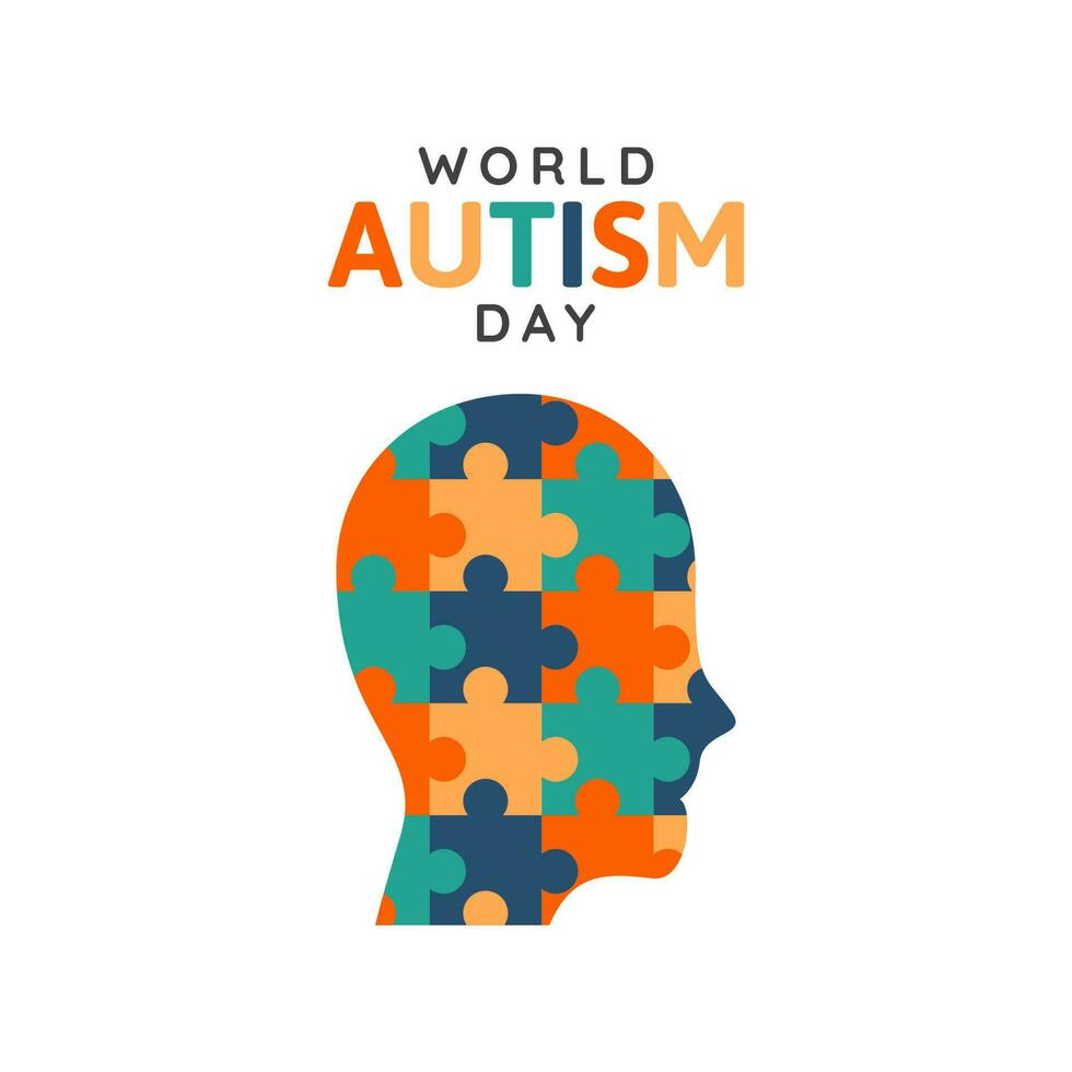 World autism day illustration vector