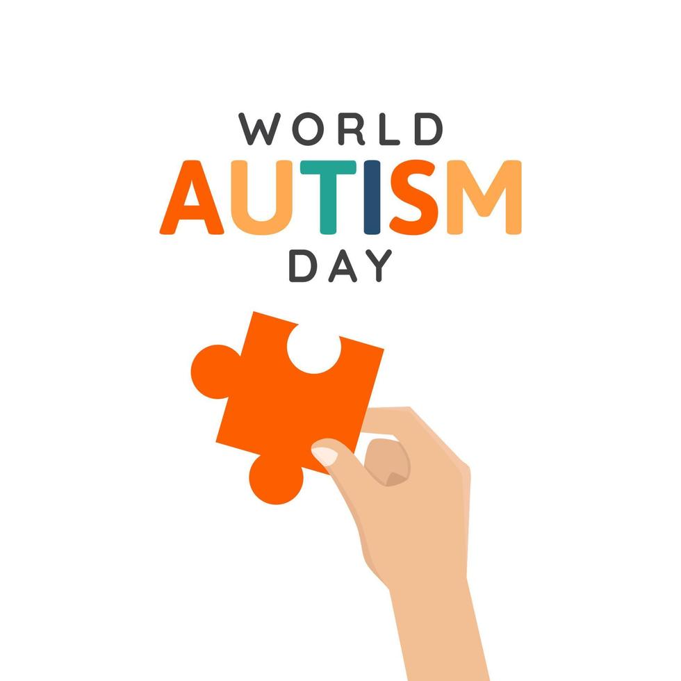 ilustración del día mundial del autismo vector