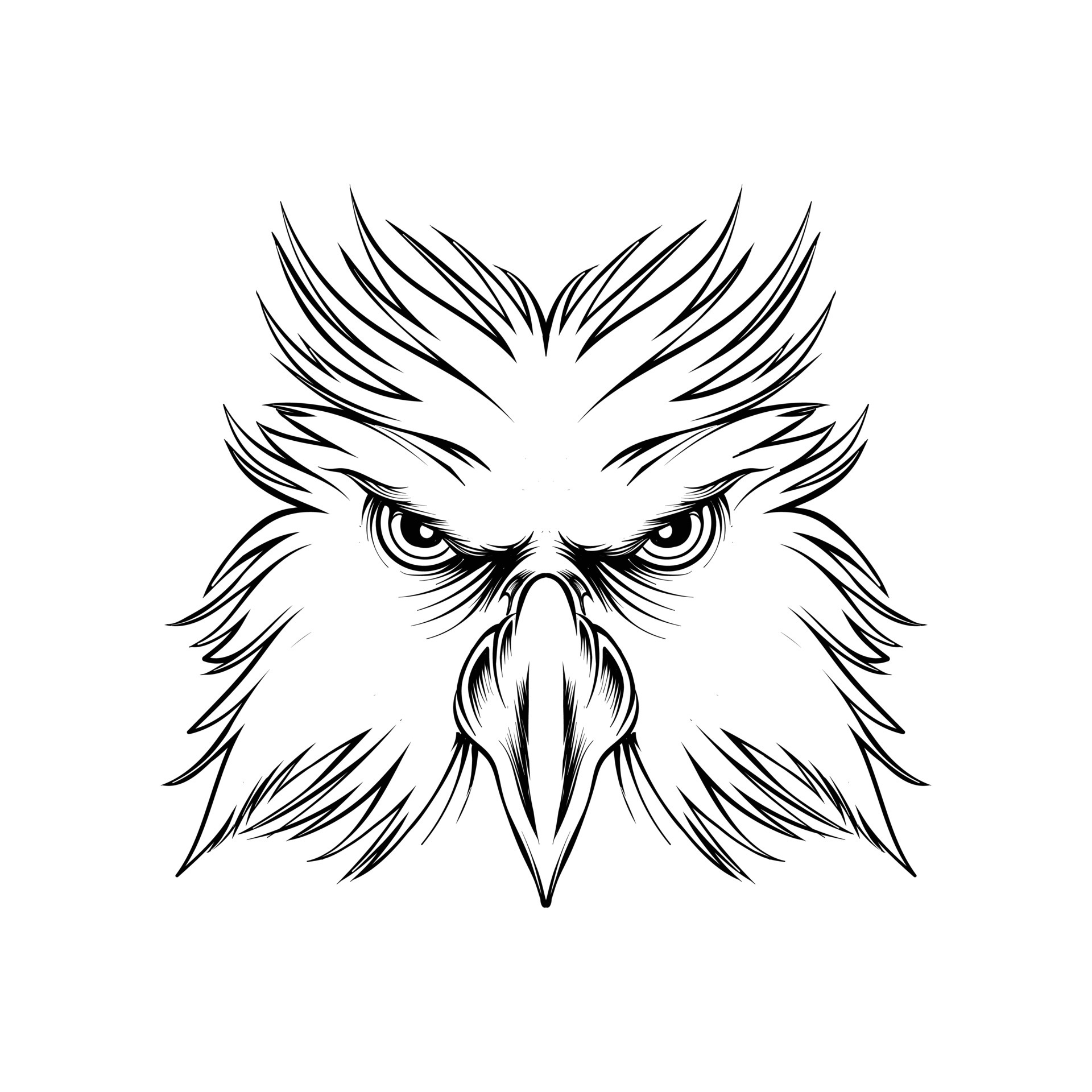 Hand Sketch Eagle Head Vector Illustration Stock Vector Royalty Free  729839977  Shutterstock