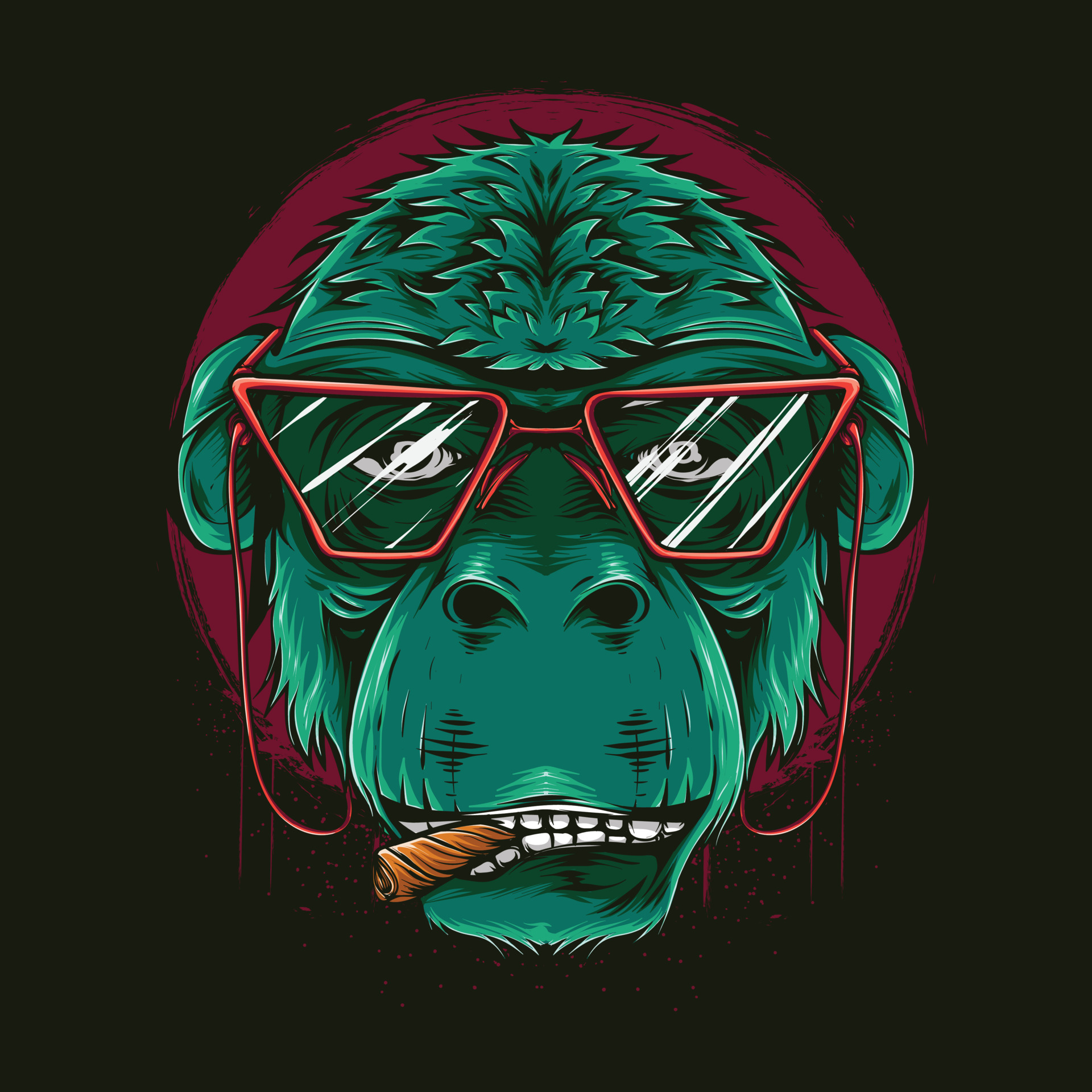 Free Vector  T-shirt gorilla design