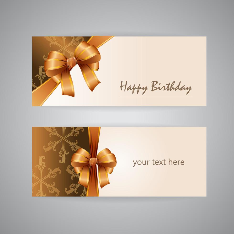 Gold birthday invitation card vector