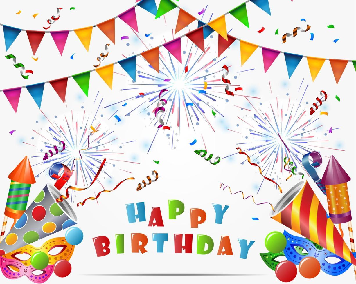 Happy birthday holiday background vector