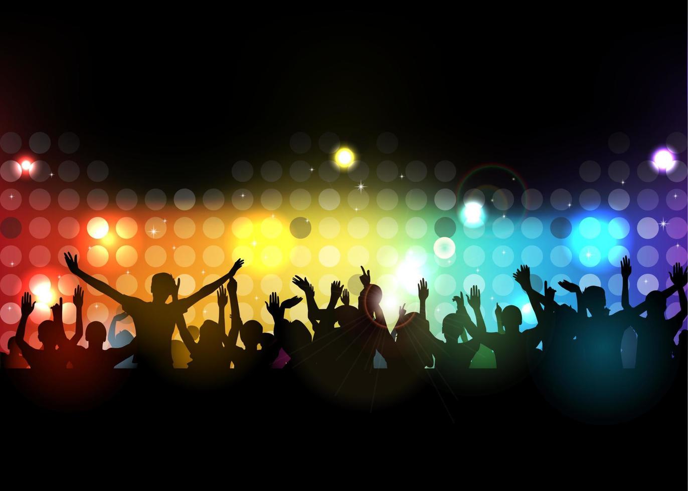 Club party with dancing people vector