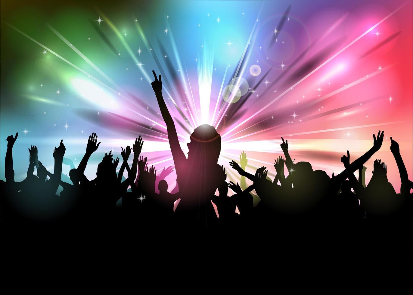 Club party with dancing people vector