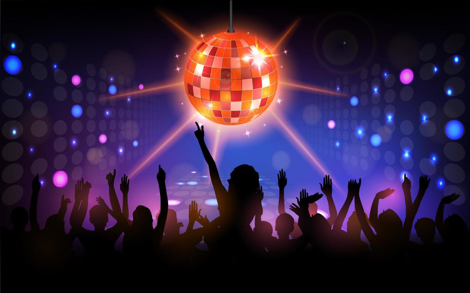 Club party with dancing people vector